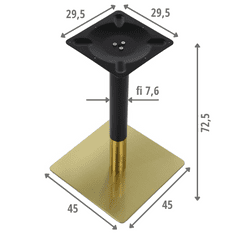 STEMA Podstavec stolu SH-3002-5/GB zlatý/černý