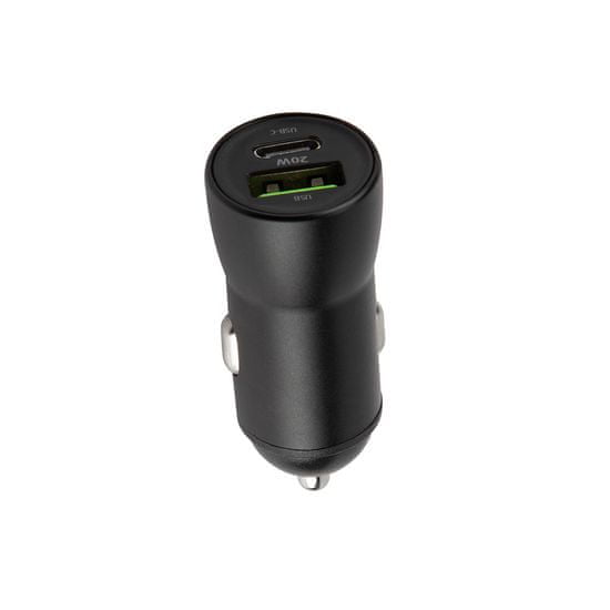 maXlife OEM0400335 MXCC-04 PD3.0 + QC3.0 car charger 1x USB-C 1x USB 20W black