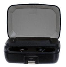 Izoxis 14154 Bezdrátová sluchátka Bluetooth - Powerbanka 2200 mAh, černé 15068