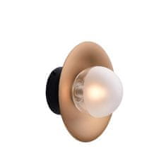 ACA ACA Lighting nástěnné svítidlo 1XG9 mosaz/černá kov plus sklo D20X15CM LAYLA HL4321W20BB