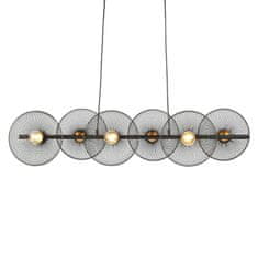 ACA ACA Lighting závěsné svítidlo 6XE27 černý kov 103X35XH119CM KOBE HL45846P103B