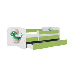 Kocot kids Dětská postel Babydreams dinosaurus zelená, varianta 70x140, bez šuplíků, bez matrace