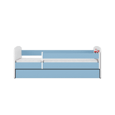 Kocot kids Dětská postel Babydreams hasičské auto modrá, varianta 80x180, bez šuplíků, s matrací