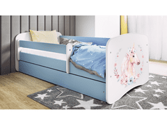 Kocot kids Dětská postel Babydreams kůň modrá, varianta 80x160, bez šuplíků, bez matrace