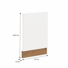 KONDELA Dvířka na myčku Vega ZM 570x446 cm - dub lancelot / bílý vysoký lesk