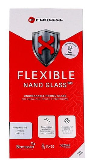 FORCELL Tvrzené sklo Flexible iPhone 14 5D černé 81498