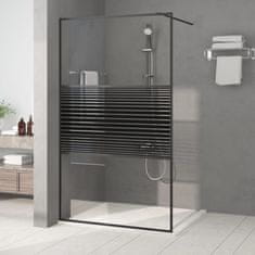 Greatstore Sprchová zástěna walk-in černá 115 x 195 cm čiré ESG sklo