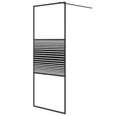 Greatstore Sprchová zástěna walk-in černá 80 x 195 cm čiré ESG sklo