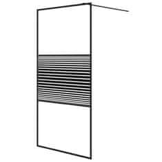 Vidaxl Sprchová zástěna walk-in černá 100 x 195 cm čiré ESG sklo