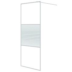 Greatstore Sprchová zástěna walk-in bílá 80 x 195 cm čiré ESG sklo