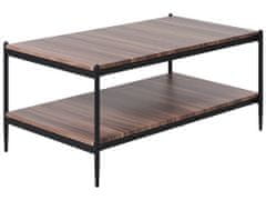 Beliani Konferenční stolek tmavé dřevo/černý AVOCA