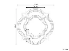 Beliani Nástěnné zrcadlo ø 51 cm černé COBETA