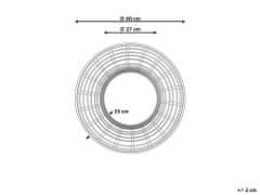 Beliani Kulaté bambusové zrcadlo ø 60 cm přírodní HANUA