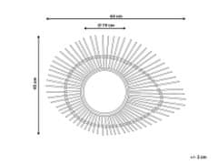 Beliani Oválné bambusové zrcadlo 63 x 45 cm přírodní BARIO