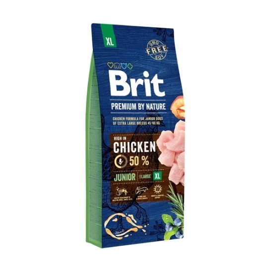 Brit krmivo by nature junior xl 15 kg