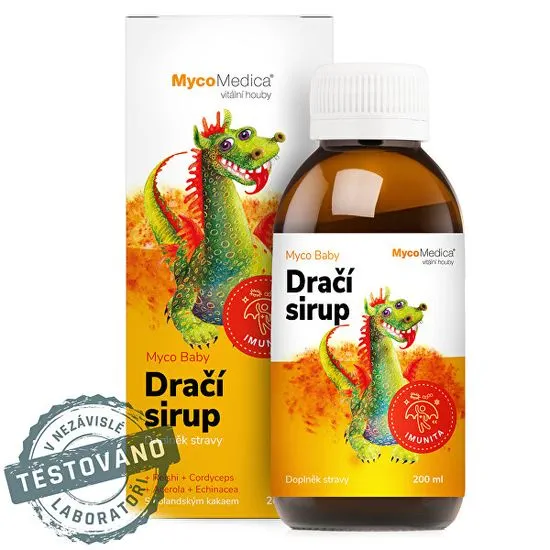 MycoMedica MycoBaby dračí sirup 200 ml + pastelky ZDARMA