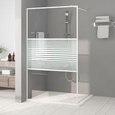 Greatstore Sprchová zástěna walk-in bílá 115 x 195 cm čiré ESG sklo