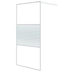 Greatstore Sprchová zástěna walk-in bílá 100 x 195 cm čiré ESG sklo