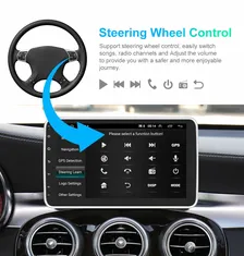 Podofo 1din Otočné Autorádio Android 12 , WIFI GPS USB, Android rádio s GPS navigací, Handsfree Bluetooth, USB, Vyklápěcí autorádio 1din