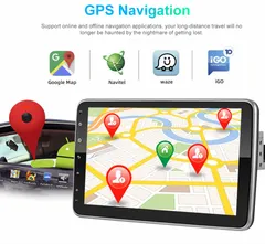 Podofo 1din Otočné Autorádio Android 12 , WIFI GPS USB, Android rádio s GPS navigací, Handsfree Bluetooth, USB, Vyklápěcí autorádio 1din