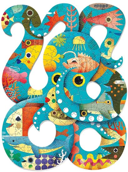 Djeco Obrysové puzzle Chobotnice 350 dílků