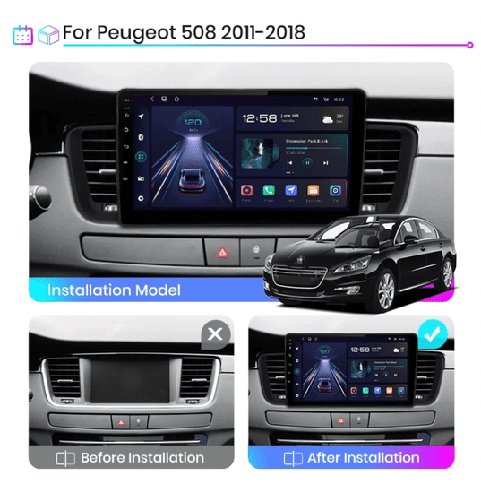 RoverOne® Autoradio GPS Bluetooth pour Peugeot 508 2011 - 2018