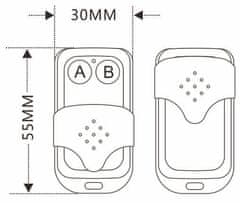 HADEX Dálkový ovládač ZY1-2 433MHz 2 kanálový