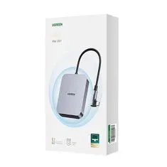 Ugreen CM521 HUB adaptér na iMac USB-C - 3x USB 3.1 / SD / TF, šedý