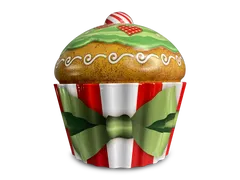 Dům Vánoc Plechová dóza Vánoční cupcake