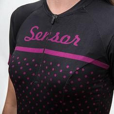 Sensor CYKLO TOUR dámský dres kr.rukáv black dots Velikost: M