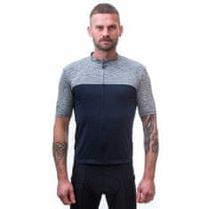 Sensor CYKLO MOTION pánský dres kr.rukáv celozip deep blue/šedá velikost S