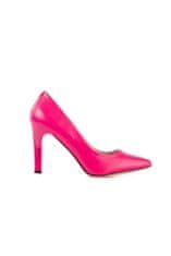 Amiatex Moderní růžové dámské lodičky na jehlovém podpatku + Ponožky Gatta Calzino Strech, odstíny růžové, 36