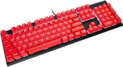 Corsair vyměnitelné klávesy PBT Double-shot Pro, 104 kláves, Origin Red, US