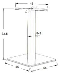 STEMA SH-3002-7/P leštěný - 55x55 cm