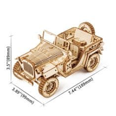 InnoVibe Armádní džíp - 3D dřevěné puzzle
