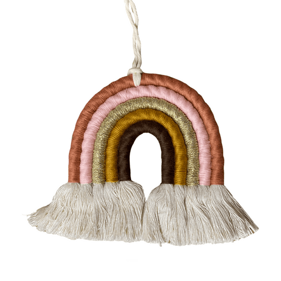 Dream Creations Macramé duha terra cotta se zlatým obloukem