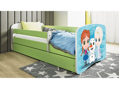 Kocot kids Dětská postel Babydreams Ledové království zelená, varianta 80x160, se šuplíky, bez matrace