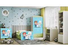 Kocot kids Dětská postel Babydreams Ledové království zelená, varianta 80x160, se šuplíky, bez matrace