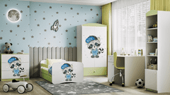 Kocot kids Dětská postel Babydreams mýval zelená, varianta 80x160, bez šuplíků, bez matrace