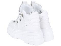 sarcia.eu Bílé šněrovací kotníkové boty z ekokůže od VICES 36 EU