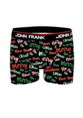 John Frank Pánské boxerky JFBD15-CH-HO HO HO, Černá, M