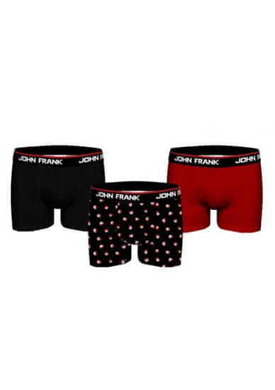 John Frank Pánské boxerky JF3B-CH-02 3PACK