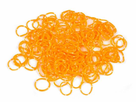 Kraftika 1sáček oranžová neon mini gumičky do vlasů