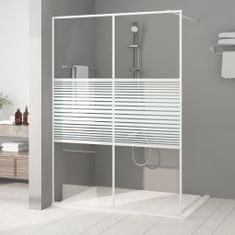 Vidaxl Sprchová zástěna walk-in bílá 140 x 195 cm čiré ESG sklo