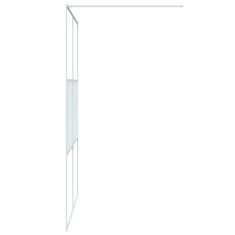 Greatstore Sprchová zástěna walk-in bílá 140 x 195 cm čiré ESG sklo