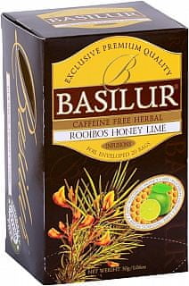 Basilur Bylinkový čaj Rooibos, med a limetka, porcovaný s přebalem. 30g. Honey and Lime ROOIBOS