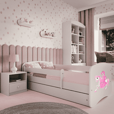 Kocot kids Dětská postel Babydreams princezna na koni bílá, varianta 80x160, bez šuplíků, bez matrace