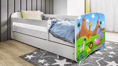 Kocot kids Dětská postel Babydreams safari bílá, varianta 70x140, bez šuplíků, bez matrace