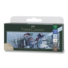 Faber-Castell Popisovač Faber-Castell Pitt Artist Pen 6 ks, hrot B, Brush Winter