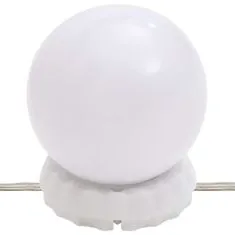 Vidaxl Toaletní stolek s LED bílý s vysokým leskem 130 x 50 x 132,5 cm